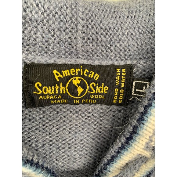 American South Side Alpaca Hooded Sweater LG - Picture 3 of 4